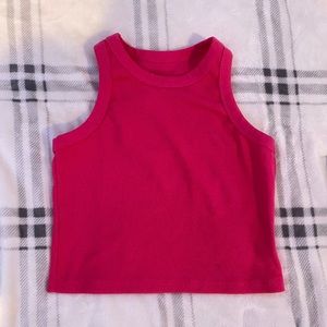 Pink cropped tank